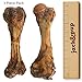 Jack&Pup Pork Femur Bones for Dogs Long Lasting | Gourmet Beef Dog Bones | Single Ingredient, Savory, Rawhide Free (2 Pack)