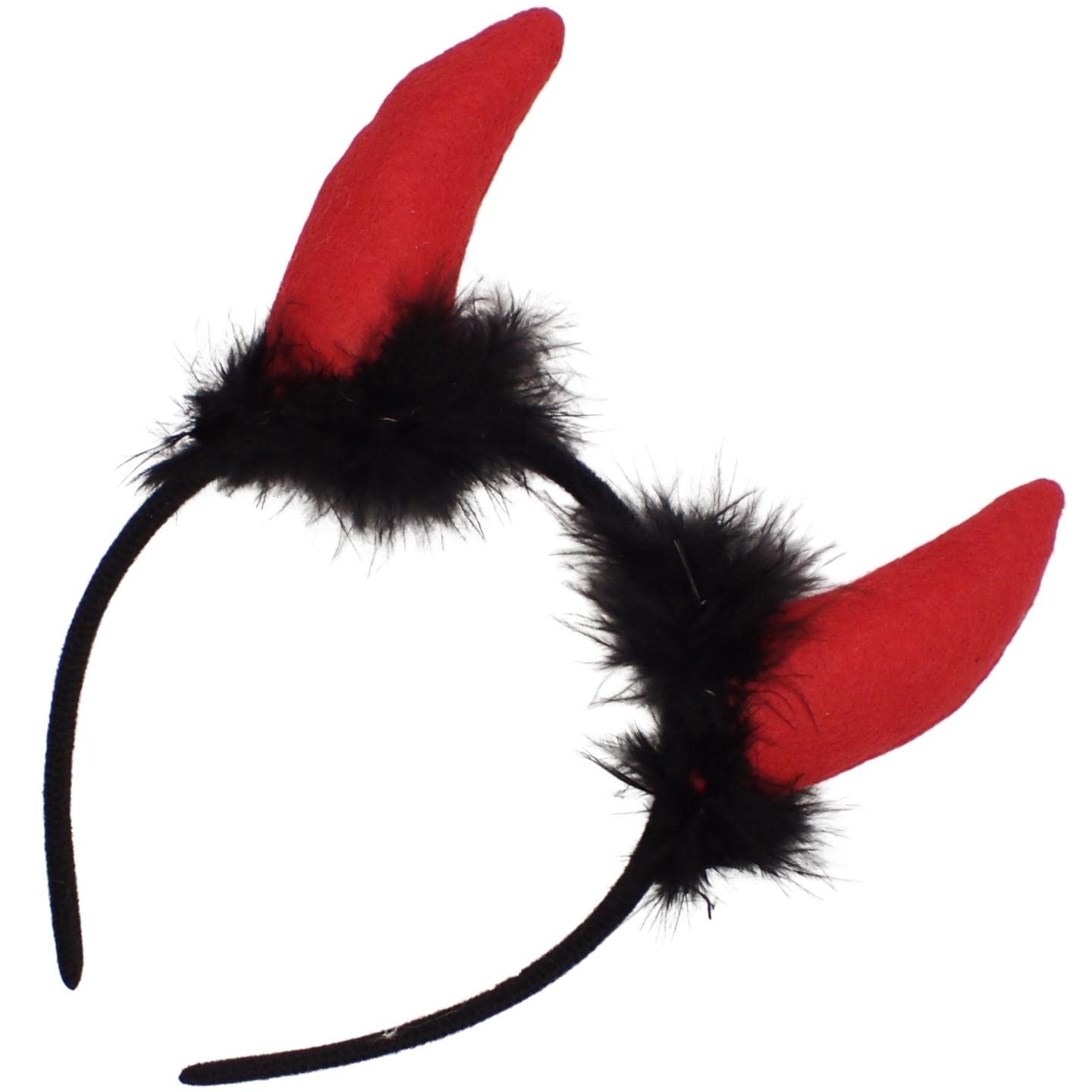 Topkids Accessories Spooky Halloween Costume Horns & Boppers for Boys & Girls, Men & Women, Womens Halloween Headband, Cute Halloween Accessories, Scary Costume Party (Black & Red Devil Horns)