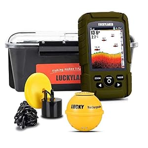 Lucky Sans Fil Portable Détecteurs De Poissons Bateau Câblé Détecteur De Pêche Par Transducteur Capteur Sonar étanche Détecteurs De Profondeur Portables Pour Kayak De Pêche En Mer
