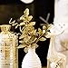 Valery Madelyn 6 Pcs Gold Glitter Christmas Tree Picks with Artificial Flowers and Leaves for Christmas Decorations, DIY Christmas Wreath Accessories and Home Flower Vase Filler-13inch