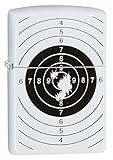 Zippo Target with Holes White Matte Pocket Lighter