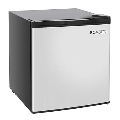 ROVSUN 1.1 Cu. Ft. Upright Freezer, Reversible Stainless Steel Door