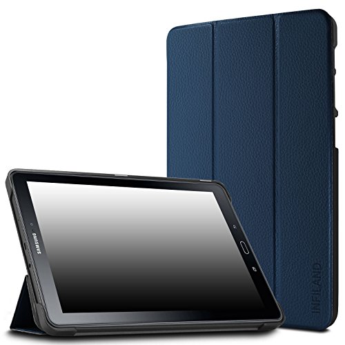Infiland Samsung Galaxy Tab A 10.1 with S Pen case - Ultra Slim Tri-Fold Smart Case Cover for Samsung Tab A 10.1-Inch with S Pen SM-P580 Tablet(with Auto Wake/Sleep), Navy