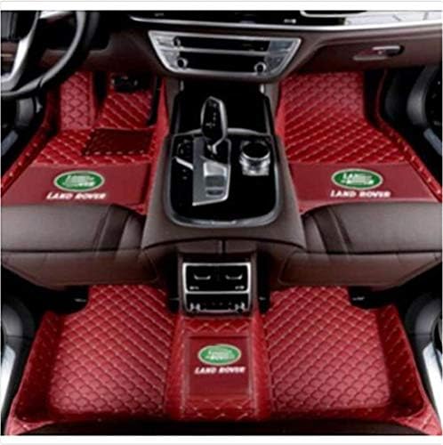 Himent Custom Fit XPE Leather 3D Full Surrounded Waterproof Car Floor Mats for Land Rover Range Rover Sport Range Rover Discovery with Logo (red Wine, 2019 Range Rover Evoque 4 Door)