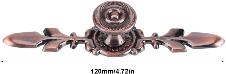 Set of 4 Vintage Pull Handle Door Knobs Back Plate for Home Furniture Drawers Cabinets Wardrobes Cupboard Cabinet with Screw Rot Bronze - Image 4