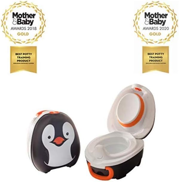My Carry Potty - Travel Potty, Award-Winning Portable Toddler Toilet Seat for Kids to Take Everywhere (Penguin) - Image 3