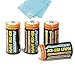 4 Pack of 1200mAh CR-123A LiFePO4 Lithium Rechargeable Batteries - Compatible with Many Security System Cameras, LED Flashlights, and Lasers