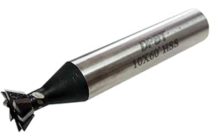 10mm X 60 Degree HSS Straight Shank Dovetail Slot Cutter End Mill CNC Bit