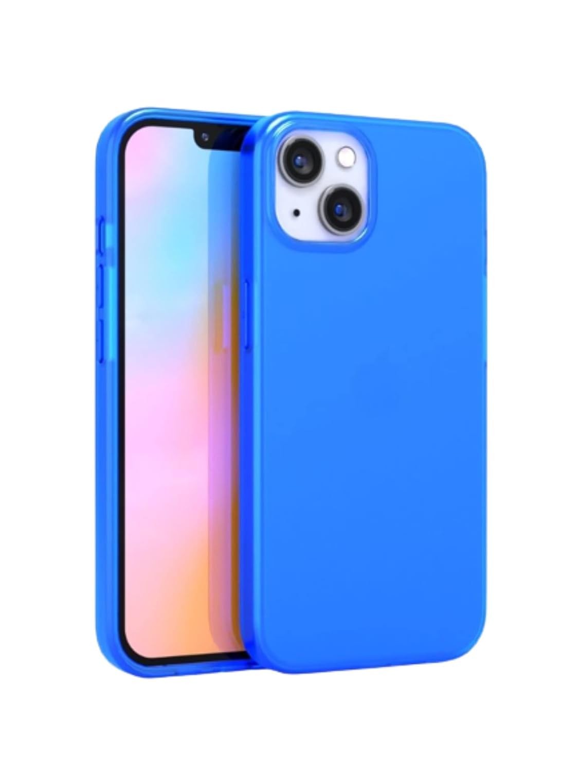 FELONY CASE - iPhone 14 Plus Neon Blue Clear Protective Case, TPU and Polycarbonate Shock-Absorbing Bright Cover - Crack Proof with a Gloss Finish - Full iPhone Protection — image 1