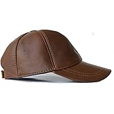 Leather Cap 100% Real Unisex Leather Baseball Cap Sports Visor Adjustable
