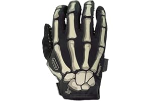 TACLAB Reaper Black Skeleton Gloves - Thin and Lightweight for Airsoft, Paintball, Cycling, Motorcycle, Multipurpose