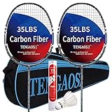 TENGAOSI Professional Badminton Racket Set of 2