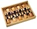 FLEXCUT Carving Tools, Deluxe Palm Gouges, Ash Hardwood Handles and Carbon Steel Blades, Set of 9 (FR405)