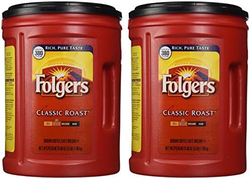 Folgers Coffee Classic GjttJ Roast, 48 Ounces (2 Pack)