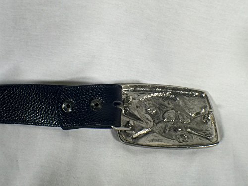 3 Raider+Skull+Crossbones+Buckle+Silver