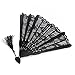 OULII Hand Fan Paper Fans Wedding Fans for Party Favor Fancy Dress (Black)