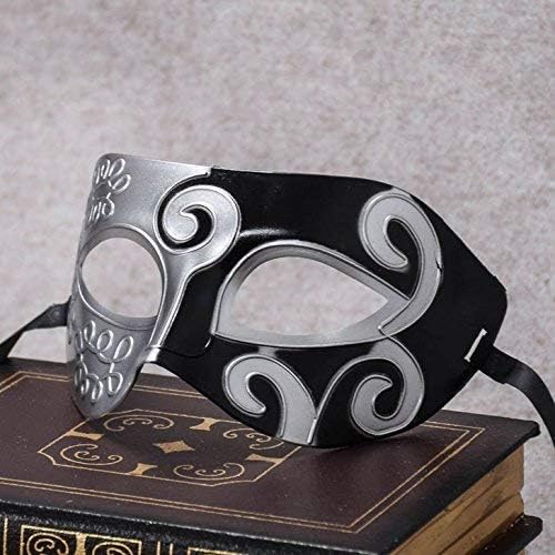 Losuya Roman Greek Mens Venetian Masquerade Mask Halloween Dress Ball Party Decorations, Black - Image 4