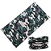 9PCS Headwear, Headband Scarf Bandanna Headwrap Mask Neckwarmer & More 12-in-1 Multifunctional Stretchable Sport & Casual (9PC.Camouflage New Series.3)