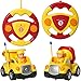 Pack of 2 Construction Cartoon R/C Toys Cement Truck and Dump Truck Radio Control Toys for Kids with 2.4Ghz Frequency So Both Can Race Together