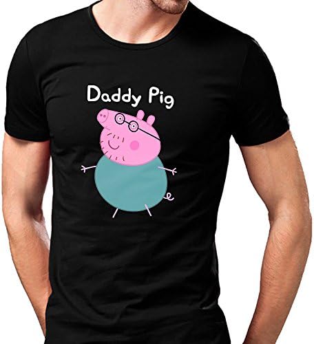 Daddy Pig for Large Black men T shirt