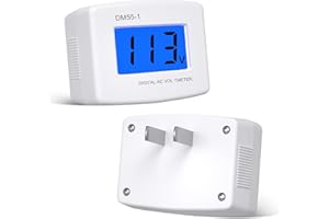 Voltage Tester, [2-Pack] Excgood Digital Voltmeter AC 80-300V Plug-in Monitor with Backlight Panel, Measuring Voltage for RV,