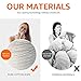 COSYLAND XXLarge 19.7“X 19.7“X 13“ Storage Basket Woven Cotton Rope Organizer Baby Laundry Baskets for Blanket Toys Towels Nursery Hamper Bin with Handle