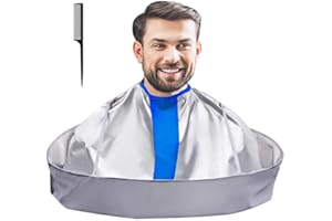 SZHSTC Hair Cutting Haircut Cape, Haircut Cape Apron Waterproof Hair Cloak Umbrella Capes for Adults, Barber Cape with 1PCS Black Comb
