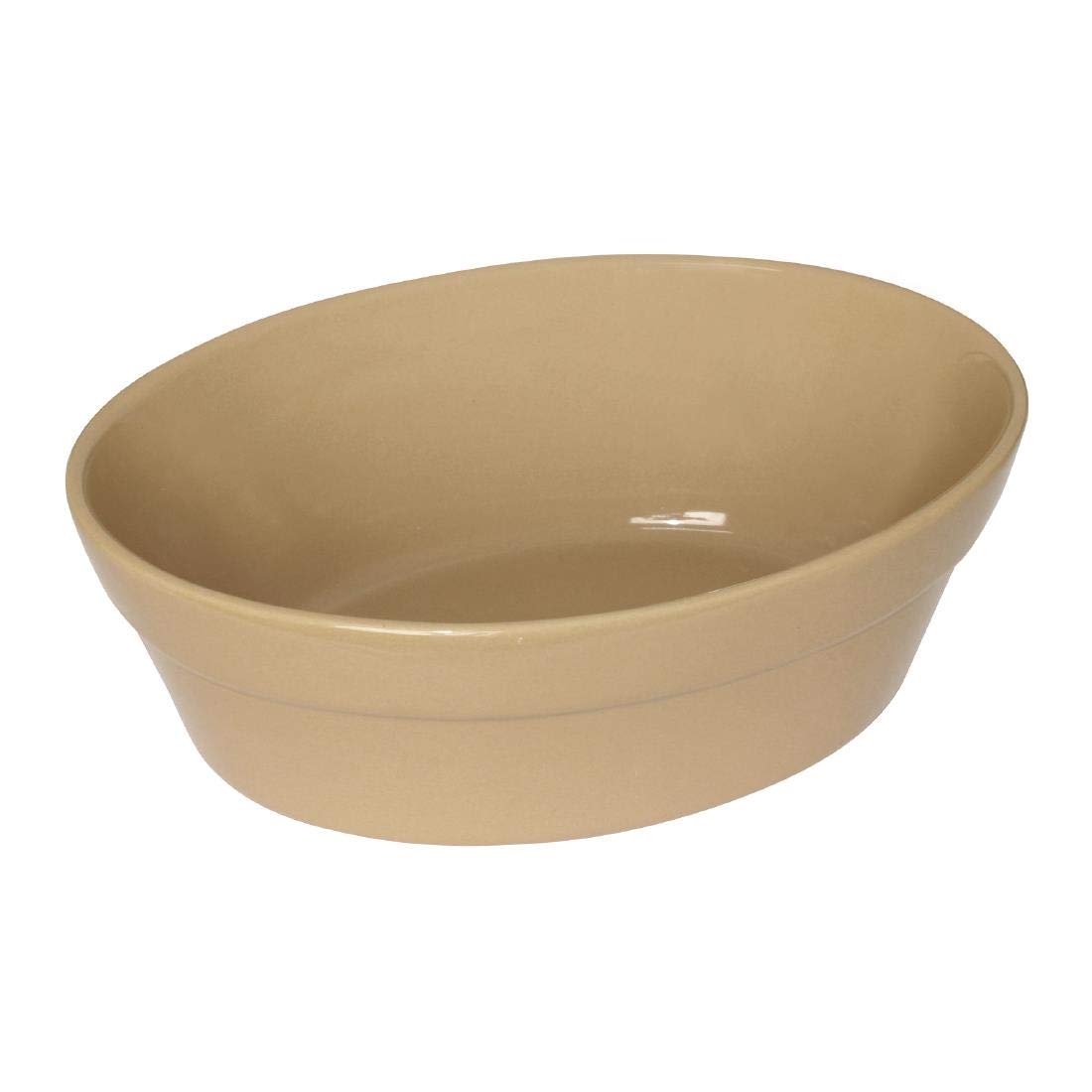 Olympia Stoneware Oval Pie Bowls 161 x 116mm (6 Pack) - Serving Dish Oven Safe C108
