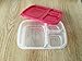 Prefer Green 3-Compartment Bento Lunch Box Containers Multi Color Portion Control Containers with Lids (Improved Tighter) ,Set of 6