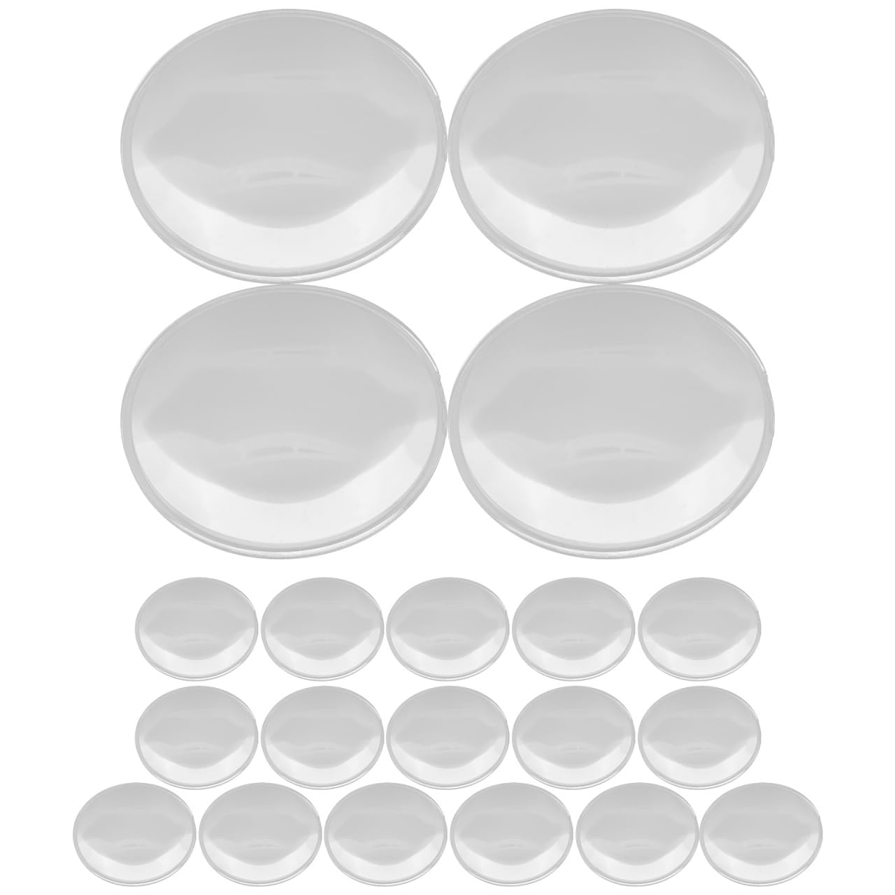 Hemobllo 1.65In Diameter Double Convex Magnifying Lens Portable Magnifier Set for Reading Maps Jewelry Inspection Computer Repair