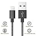 ONSON iPhone Cable,3Pack 8 Inch Short Nylon Braided iPhone Cord Lightning Cable Certified to USB Charging Charger for iPhone 7/7 Plus/6S/6S Plus,SE/5S/5,iPad,iPod Nano 7 (Black White,8 Inch)