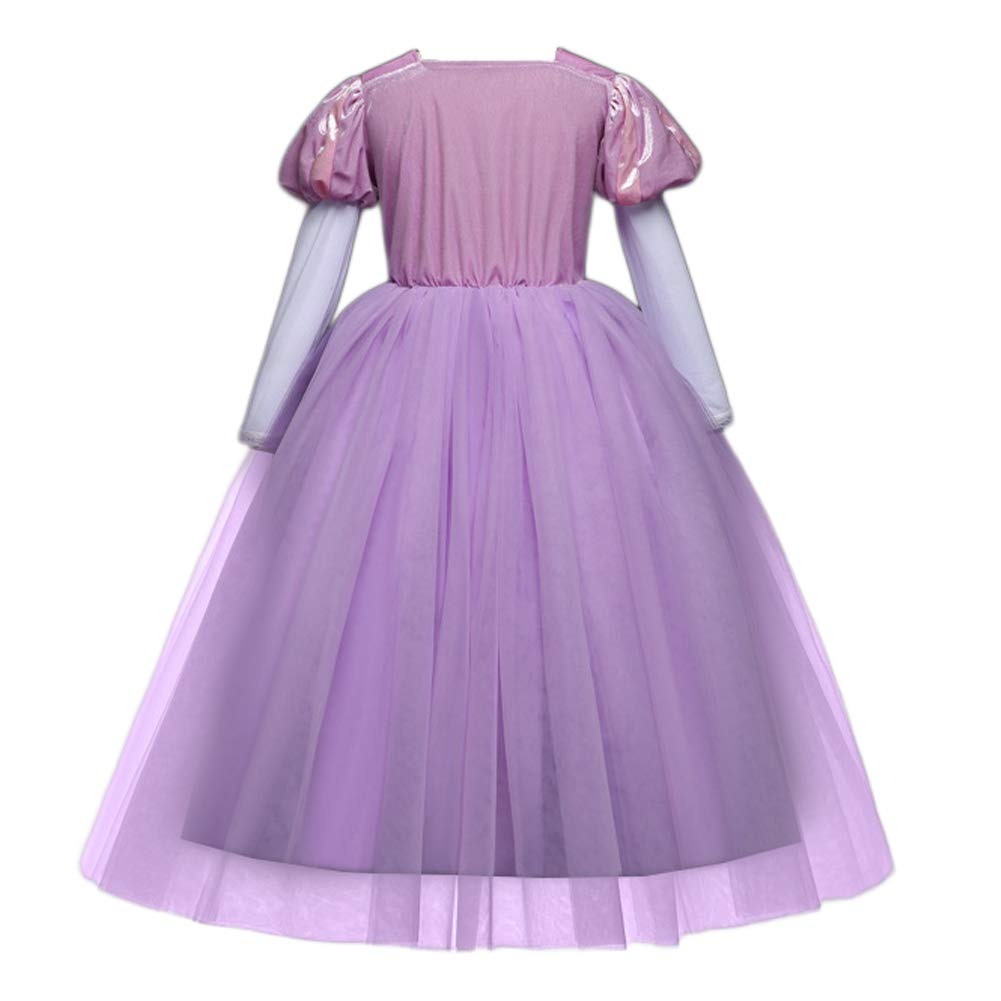 Bambine E Ragazze Fymnsi Rapunzel Vestito Bambina Carnevale Costume Ragazze Principessa Sofia Cosplay Abiti Partito Compleanno Festa Cermonia Vestito Manica Lunga Tutu Tulle Vestito Elegante Lungo Gonna Per 3 8 Anni Bimmer Mk