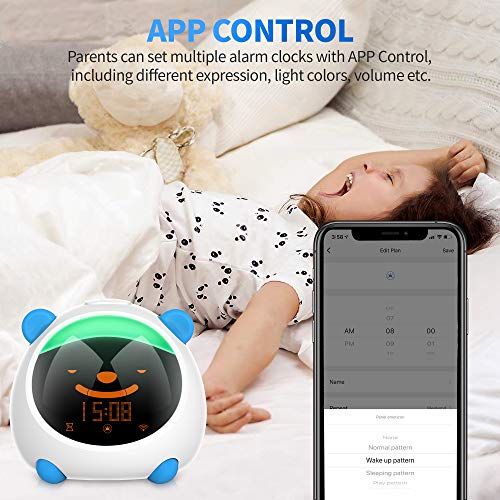 Smart Kids Alarm Clock, Children Toddlers Alarm Clock, Sleep Trainer Clock, Nap Timer, Night