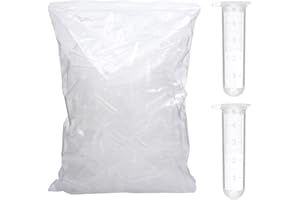 zoomto 5ml Microcentrifuge Tubes 300PCS,Centrifuge Tubes with Attached Lid,Clear Round Micro Centrifuge Small Sample Bottle Vials Container for Lab,Plastic Lab Snap Tubes,Clear Graduation,Bag Pack
