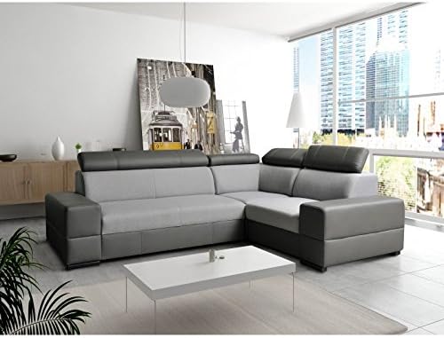 Tendencio Canape D Angle Convertible Avec Tetieres Reglables