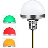 Small Industrial Warning Lights 44mm 24V DC/AC LED 3 Colors 1 Layer, Column Signal Tower Indicator Lamp Beacon Red Green Yellow LED Light with 45cm Wires