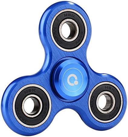 Qualwin 2017 best Fidget Hand Metal Spinner Toy Over 3-5 Minutes The Anti-Anxiety 360 Aluminum alloy Triangle EDC Tri-Spinner For ADD, ADHD, Anxiety, and Autism Adult Children (Metal Blue)