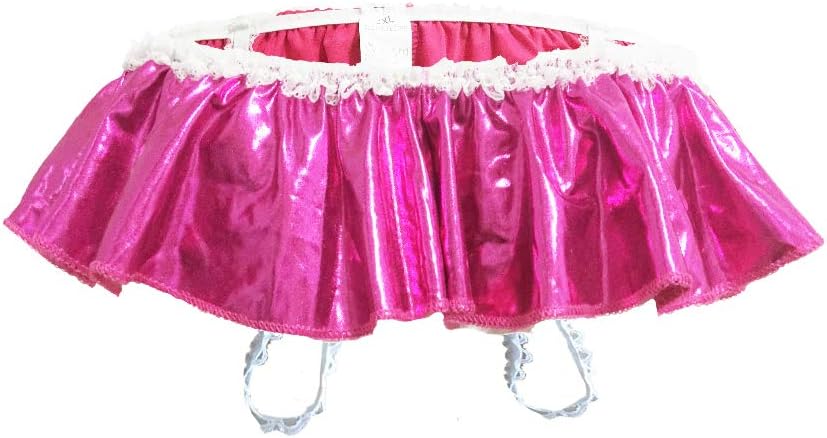 wear2me Men's Ruffle Skirted Thong Underwear Metallic Sissy Pouch Panties L-3XL