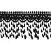 5 Yards Lace Trim with Tassel, 8cm wide, Black, DIY Sewing Applique Craft