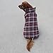 REXSONN Pet Dog cats Cozy Windproof Jacket Winter Warm Apparel Grid Plaid Reversible Coat Coats for small Puppy medium large dogs