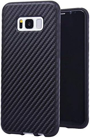 Dejavux Galaxy S8 Plus Case Carbon Fiber Style Pattern Soft TPU Cover Shock Absorbing Shockproof Protective Case for Samsung Galaxy S8 Plus (Black)