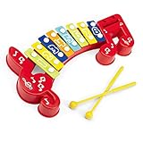 infunbebe 8 Keys Xylophone for Kids Musical Instrument with 2 Xylophone Mallets and Colorful Keys, Early Musical Development Xylophone Baby Toy for Toddlers