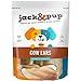 Jack&Pup Natural Cow Ears for Dogs - Cow Ear Dog Treats, Thick Cut, Single Ingredient, High Protein, Pig Ear Alternative Dog Treats - Cow Ears for Small and Large Dogs (15 Pack)