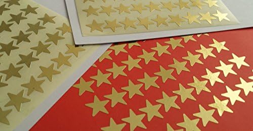 3 Sheets Metallic Gold Stars Size 13mm Reward Stickers