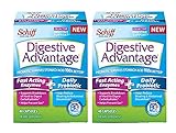 Digestive Advantage Fast Acting Enzymes + Daily Probiotic, 40 Capsules (Pack of 2)