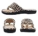 HomeTop Women’s Leopard Coral Fleece Memory Foam Spa Thong Flip-Flop Indoor / Outdoor House Slippers (9-10 B(M) US, Leopard/Tan)