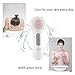 K-SKIN Facial Deep Cleansing Brush Waterproof Exfoliate Pore Smooth Skin for 3 Speeds Modes Setting with 2 Brush Heads (White)