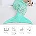LANGRIA Mermaid Tail Blanket Glittering Flannel Super Soft Cozy Warm Lightweight for Kid Girl Adult All Season (60 x 25 inches, Green)