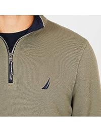 Nautica - Sudadera de manga larga con media cremallera para hombre