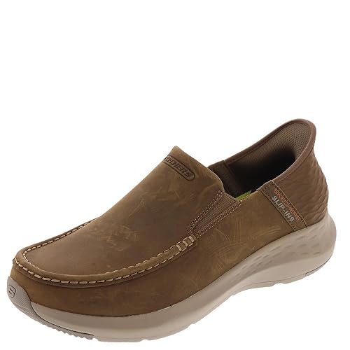 Skechers Mens Parson - Oswin Slip-in Moccasin, Desert, 8.5 US
